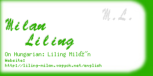 milan liling business card